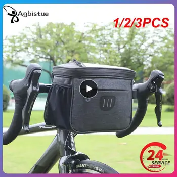 1/2/3ШТ Сумка-контейнер для велосипедного руля, складная многофункциональная сумка для хранения велосипедов на передней раме, Дорожная сумка для хранения Изображение