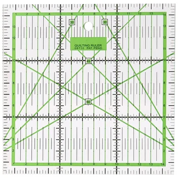 1 кусок квадратной линейки для лоскутного шитья, двухцветная сетка, может использоваться для шитья поделок Изображение