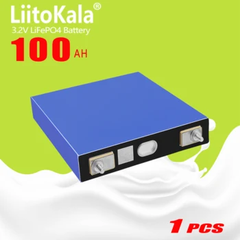 1шт LiitoKala 3.2V 100Ah LiFePO4 Литий-железо-фосфатная батарея DIY 4S 8S 12V 24V 48V Мотоциклетные аккумуляторы для электромобилей Изображение