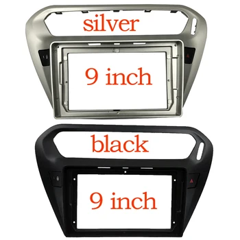 2 Din 9-Дюймовый Автомобильный Радиоприемник Dash Frame Panel Mount Kit Пластиковая Рамка Панели для Peugeot 301 CITRON ELYSEE 2014 Изображение