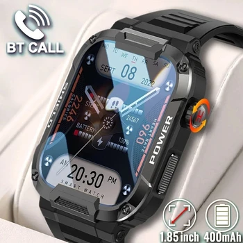 2023 Новые прочные военные смарт-часы Мужские фитнес-часы IP68 Водонепроницаемые мужские смарт-часы с Bluetooth-вызовом для Xiaomi Huawei realme Изображение