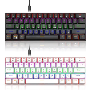 3-режимная игровая клавиатура 61 Scientific для раскладки клавиш с RGB подсветкой Compact Mini Keyb N2UB Изображение