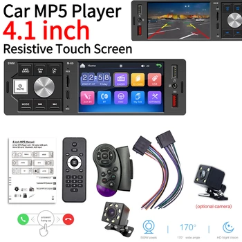 4,1-дюймовый Автомобильный MP5-Плеер С Сенсорным Экраном, Автомобильное Радио Bluetooth 4,0 Android Auto, Беспроводной Стереоприемник Carplay, Автоаксессуары Изображение