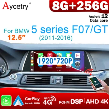 8G 256G Carplay 2 din Android 12 Автомагнитола авто стерео GPS для BMW 5 серии F07 GT Интеллектуальная система Bluetooth Навигация 4G Изображение
