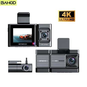 BAHOD X5 Автомобильный видеорегистратор 4K с тройным объективом WiFi GPS HD 1080P Прикуриватель Видео Мониторинг парковки G-сенсор Изображение