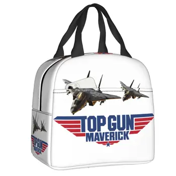 Bolsa de almuerzo aislante Tom Cruise Film Top Gun Maverick para mujer, enfriador térmico impermeable, Bento Box, bolsas de comi Изображение