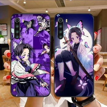 Demon Slayer Shinobu Kocho Чехол для Телефона Xiaomi Mi 13 12 12S 12T 11T 10T 9T Lite Pro Ultra Poco F3 F4 F5 X4 GT Черный Чехол Изображение