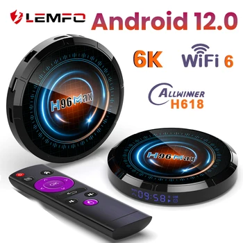 LEMFO TV Box Android 12 H96Max H618 Allwinner H618 четырехъядерный Wifi 6,0 4G 64GB Поддержка 6K Youtube Dolby HD телеприставка Изображение