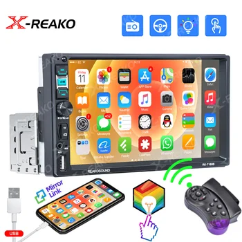 X-REAKO 1 Din Автомобильный Радиоприемник 7 дюймов Аудио Стерео Универсальный MP5 Плеер FM Aux Входной Приемник Bluetooth 1din 7 