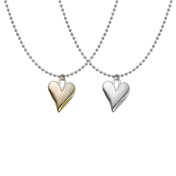 Y2K Ожерелье-цепочка из бисера, 3D колье-чокер в виде сердца, ожерелье для женщин, летние украшения, ожерелье-цепочка на ключицу, ожерелье для девочек-подростков, подарок Изображение