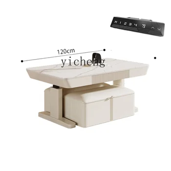 YY Автоматический подъемный журнальный столик для маленькой квартиры, интеллектуальный электрический многофункциональный чайный столик Изображение