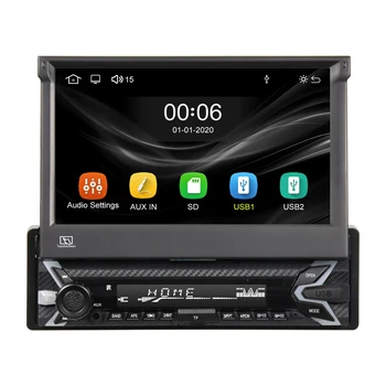 автомобильная магнитола с одним универсальным 7-дюймовым емкостным сенсорным экраном на 1 Din, автомобильным MP5-плеером carplay и Android auto Mirror link Изображение