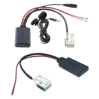 Автомобильный Bluetooth-совместимый передатчик, адаптер-приемник 3,5 ММ AUX Стерео с микрофоном Изображение