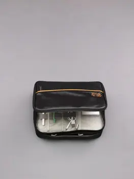 Большая портативная многофункциональная дорожная цифровая сумка В простом стиле, чехол для гарнитуры мобильного телефона, U-дисковая Зарядная коробка для сокровищ, уличный кошелек Изображение
