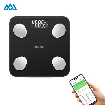 Весы для измерения жировых отложений Bluetooth BMI Интеллектуальные беспроводные цифровые весы для домашней ванной комнаты тренажерного зала, анализатор состава тела, весы для взвешивания Изображение