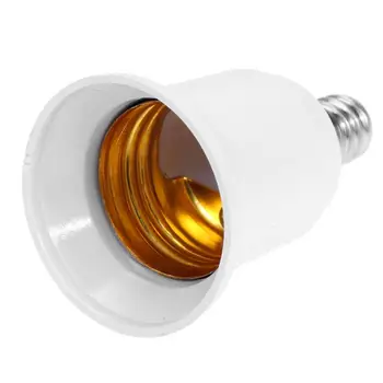 Винт с основанием от E14 до E27, переходник для держателя лампы, переходник из высококачественного материала, переходник для домашнего освещения Изображение