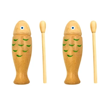 Деревянный музыкальный инструмент для детей, звуковая трубка, Маленькое кольцо с одинарной резьбой, ударный цилиндр, Бочонок с квакающими лягушками Изображение