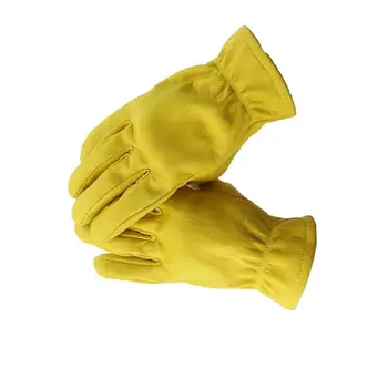 желтые гоночные байкерские перчатки из воловьей кожи ens otorcycle otorbike Изображение