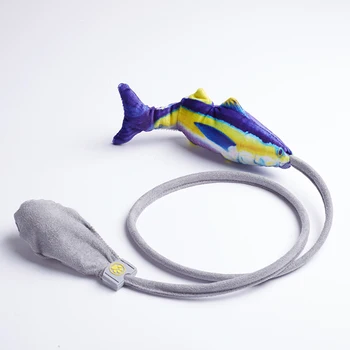 Игрушка-рыбка, движущаяся игрушка, игрушки для жевания кошек, Интерактивные игрушки в подарок Изображение