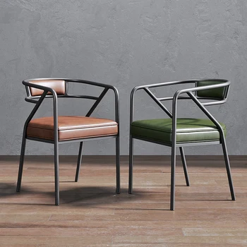 Индивидуальные стулья для гостиной, современное роскошное кресло для гостиной из кожи Relax Lazy, Дизайнерская мебель для дома Sedie Cucina MQ50KT Изображение