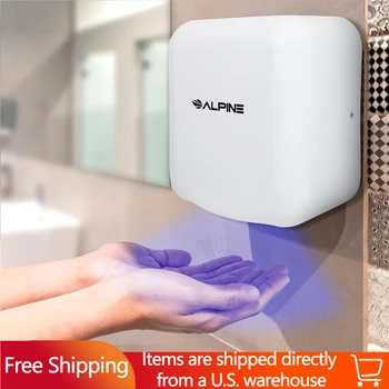 Коммерческая автоматическая сушилка для рук - высокоскоростная воздушная сушилка для рук для дома, ресторана, ванной комнаты и мест с интенсивным движением. 1800 Вт Изображение