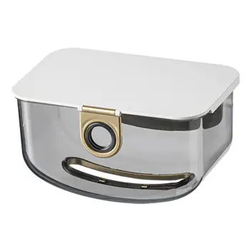 Коробка для хранения Легкой смены бумаги Простая организация Стильная Настенная Коробка для Салфеток с передней пряжкой для Ванной Комнаты для маленьких Изображение