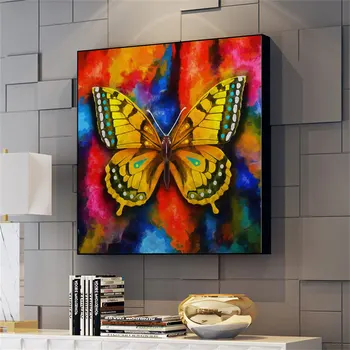 Красочные бабочки Животные принты на холсте Абстрактные современные настенные художественные плакаты Картины для украшения дома в гостиной Изображение