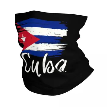 Куба Флаг Кубы Гавана Бандана Шейная Гетра Ветрозащитный Шарф для лица Мужчины Женщины Кубинская Патриотическая повязка на голову Трубка Балаклава Изображение