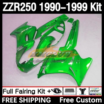 Кузов для KAWASAKI green metal NINJA ZZR-250 ZZR 250 90-99 86No.115 ZZR250 куб.см 1990 1991 1992 1993 1994 95 96 97 98 99 Комплект обтекателей Изображение
