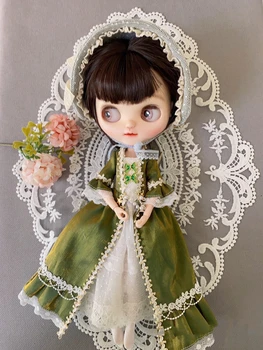 Кукольная одежда Dula Платье Светло-зеленого цвета в придворном стиле Blythe ob24 ob22 Azone Licca ICY JerryB 1/6 Аксессуары для Кукол Bjd Изображение