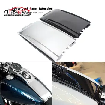 Мотоцикл Хромированный Черный Удлинитель Нижней Приборной Панели ABS Для Harley Softail Deluxe Fat Boy Heritage Springer FLS FLSS 2000-2017 Изображение