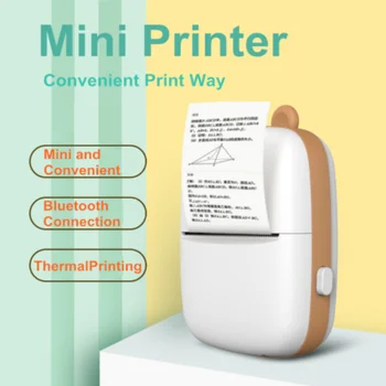 Новейший модный мини-портативный принтер для изучения ошибок Фото Офисная Этикетка Памятка Термальный мини-карманный принтер Изображение