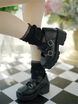 Обувь BJD / SD 1/4, Bear Sister, MSD, квадратный каблук с перекрестной пряжкой 1/6, аксессуары для маленьких кожаных кукол Изображение