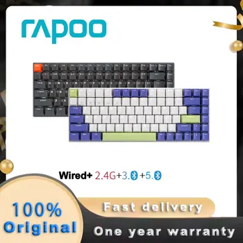 Оригинальная Трехрежимная Проводная Беспроводная Механическая Клавиатура Rapoo V700-8A 84 Клавиши Bluetooth Office Game Для Android/IOS/macOS/Windows Изображение
