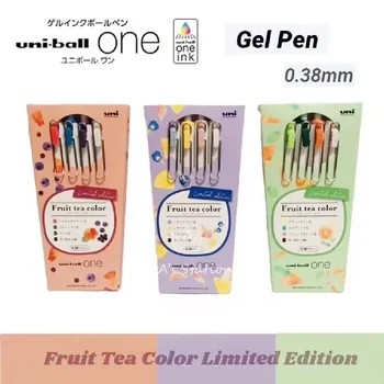 Осенне-зимний сезон UNI Fruit Tea Color Ограничен 0,38 мм гелевой ручкой UNI-BALL ONE для школьного творчества, японские канцелярские принадлежности Изображение