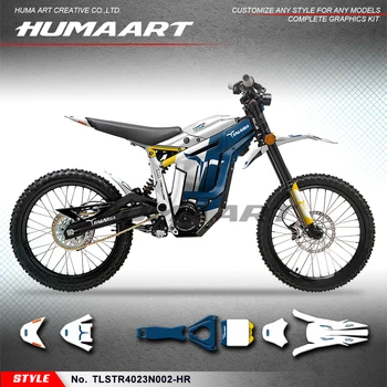 Пользовательский дизайн наклейки с мотоциклетной графикой HUMAART для TALARIA Sting R MX L1E / SX3, сине-белый (артикул TLSTR4023N002-HR) Изображение