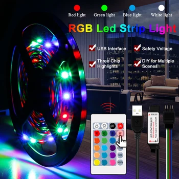 Светодиодные ленты RGB-лента для украшения спальни Водонепроницаемый Гибкий неоновый свет для эстетического оформления комнаты Телевизор Лестница Шкаф для одежды Изображение