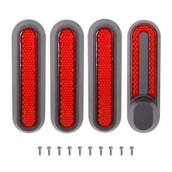 Светоотражающий защитный чехол для Xiaomi Mi Electric Scooter M365/PRO/1S/Essential Scooter, крышка ступицы заднего колеса, красный Изображение