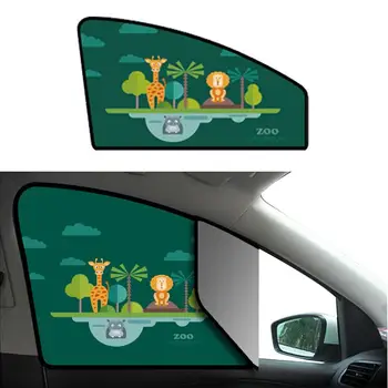 Солнцезащитный козырек на окно автомобиля Автомобильный козырек на боковое стекло Мультяшный Солнцезащитный козырек на окно автомобиля Универсальная шторка на лобовое стекло для ребенка с магнитной стороны Изображение