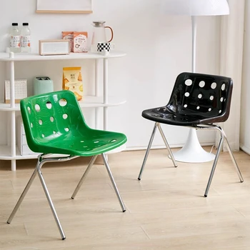 Спинки стульев для гостиной, Пластиковые стулья для балкона, патио, Кухонные стулья для спальни, Комфортный кабинет, мебель для балкона Sillas Cocina LJ50DC Изображение