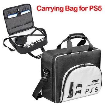 Сумка для хранения, дорожный кейс большой емкости, органайзер, портативная сумка для хранения, износостойкая, устойчивая к царапинам для PS5 Изображение