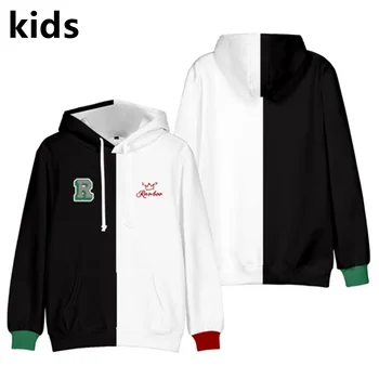 Толстовки для детей от 2 до 14 лет Ranboo с новым логотипом Dream Team SMP, толстовка с капюшоном, куртки в стиле аниме Харадзюку для мальчиков и девочек, детские пальто Изображение