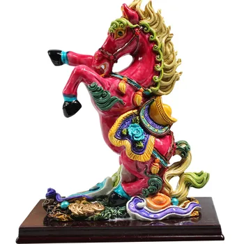 Цветная керамика Цзичэньсюань Цзяочжи находится на подъеме как крупное декоративное изделие, сувенир ручной работы, фигурное украшение декора Изображение