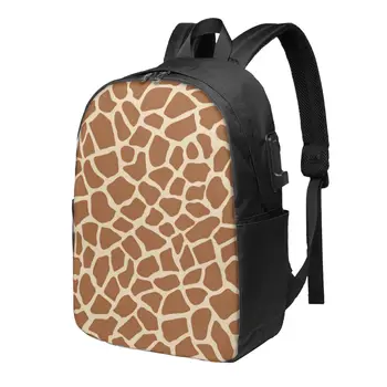 Школьный Рюкзак Большой Емкости Из Кожи Жирафа, Модный Водонепроницаемый Регулируемый Спортивный Рюкзак Для Путешествий Изображение