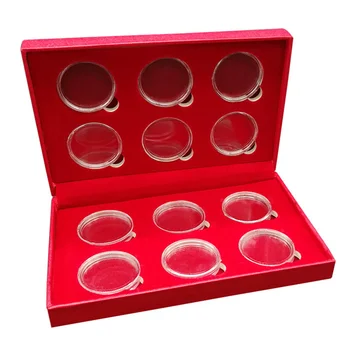 Ящики для хранения Коробка для хранения монет Кейс для хранения монет Коллекция памятных монет Высокая компактность Высокая прозрачность Изображение